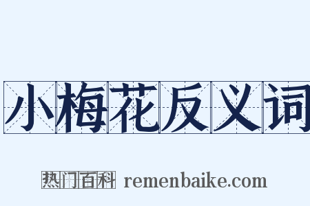 小梅花反义词是什么意思的图片